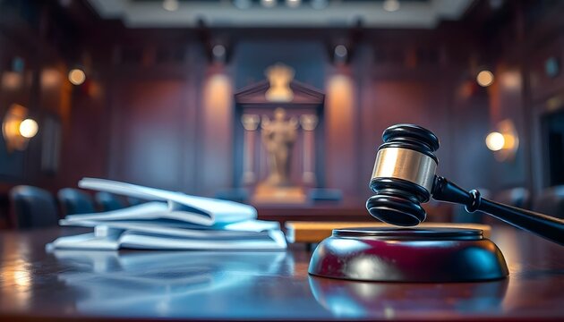 Judge Gavel and Judicial Court Files