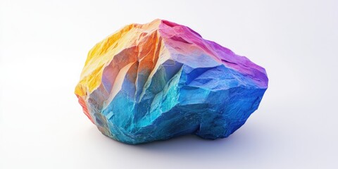 Obraz premium Colorful Rock on White Surface