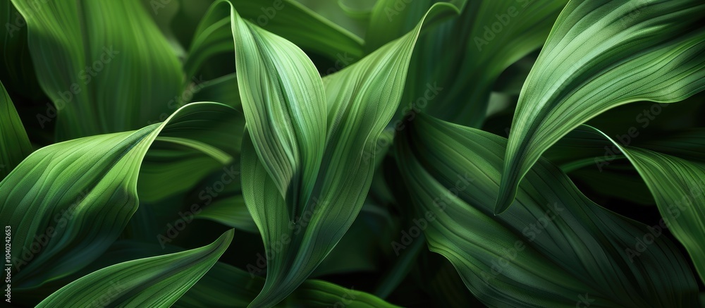 Poster a detailed view of leaves serves as a background copy space image