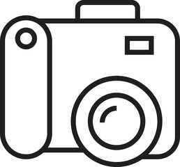 Camera Line Icon Illustration
