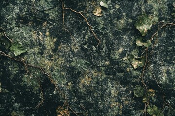 Obraz premium Close-up of a plant growing out of a rock, with earthy tones and natural textures