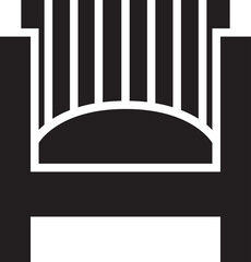 Sofa Glyph Icon Illustration