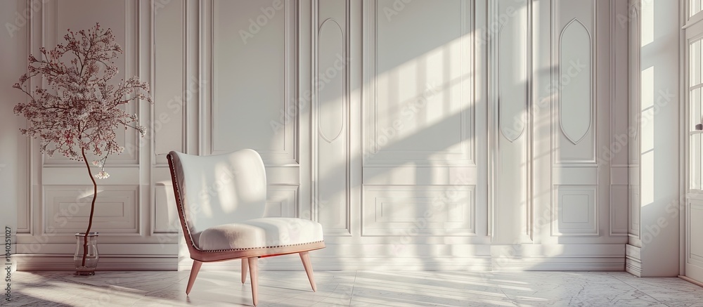 Aufkleber comfortable empty room interior design with a spacious and inviting atmosphere ideal for relaxation 