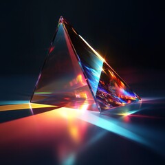 Prism refraction displaying colorful lighting effects