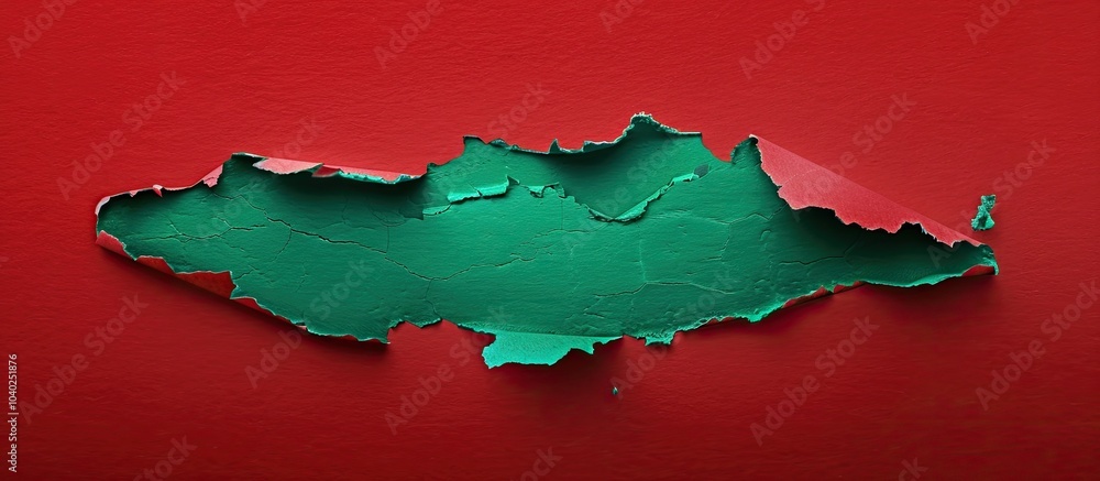 Aufkleber conceptual business core values message on torn green paper against a red background serving as a sy