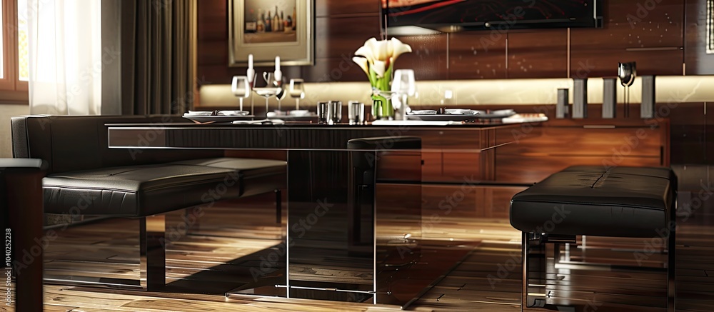 Aufkleber enhance your dining area with this modern dining set showcasing a sleek design with clean lines and 