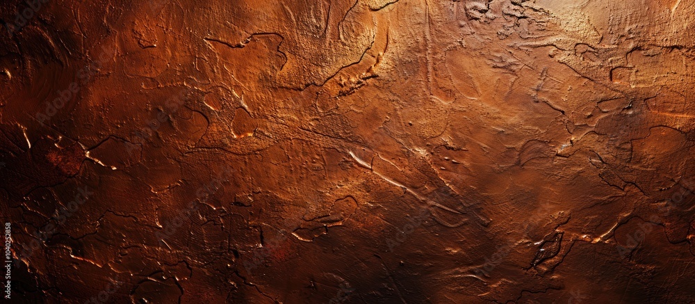 Poster top view of a brown textured background perfect as an abstract backdrop for design with a large copy