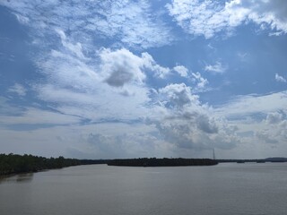 clouds over the lake