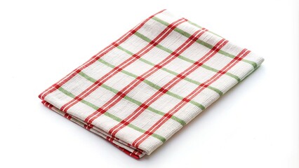 Aerial kitchen towel on white background