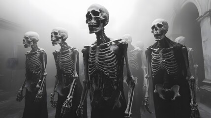 Skeletal Figures in a Foggy Environment
