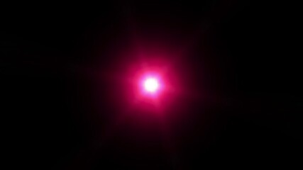 Red loop Optical lens flare animation. Sun, heaven rays lights motion 