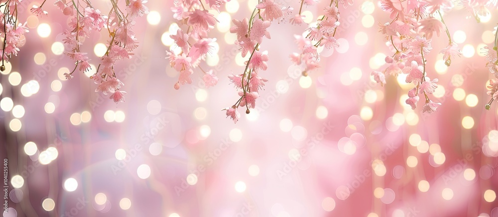 Aufkleber a soft pink wedding backdrop decorated with blurry lights in the background perfect for adding your 