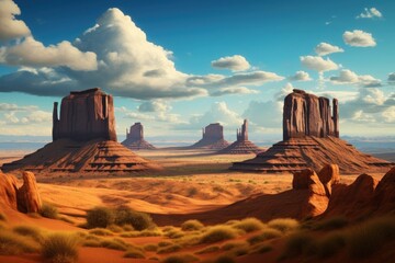 Valley monument valley tranquility landscape.