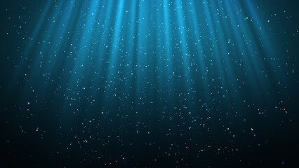 Blue Light Rays, Optical Lens Flare Effect, Glowing Light Leak