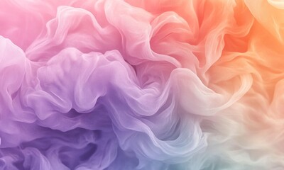 abstract background with soft gradients and ethereal shapes in pastel tones of lavender, mint, and peach,