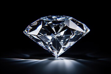 Diamond gemstone jewelry illuminated.