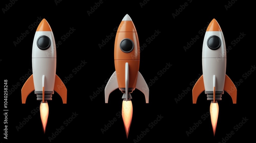 Poster image shows different views of a space rocket ship