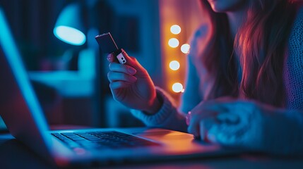 Late-night creativity: where ideas flow as freely as the light from the screen.