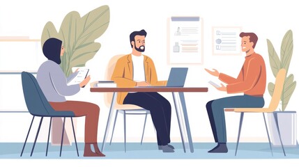 Insurance agent meeting with clients to discuss different policy options