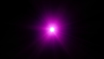 Purple sunlight glare holographic radiance effect with blur. Shining light beam.