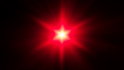 Bright red starburst explosion in an abstract cosmic background