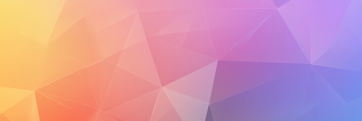 Obraz premium This artwork features a soft gradient background filled with polygonal shapes, blending warm and cool colors seamlessly. Generative AI