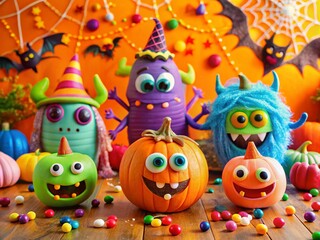Fototapeta premium Spooky Monster Drawings for Kids - Fun Halloween DIY Craft Projects
