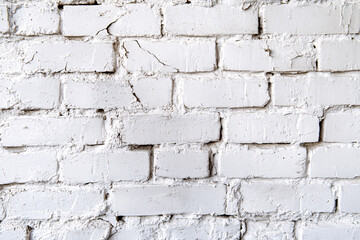Fototapeta premium white brick wall texture background