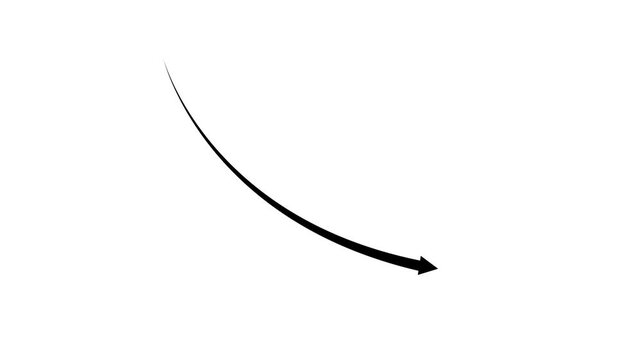 Abstract decreasing business graph chart animation.