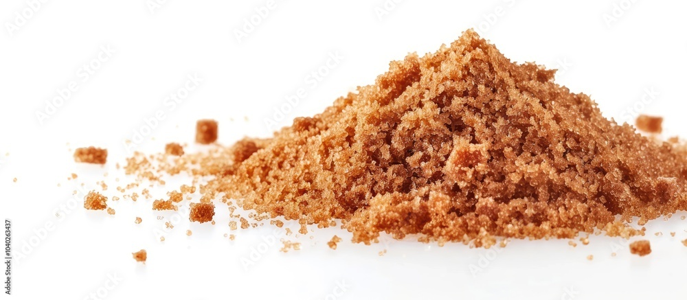 Poster java sugar also called organic brown palm sugar displayed on a white background for a copy space ima