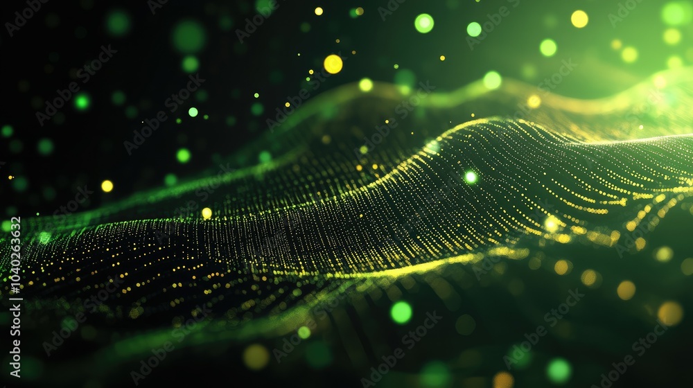 Poster technology particle abstract background