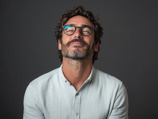 Obraz premium People facial emotion expression, AI generated