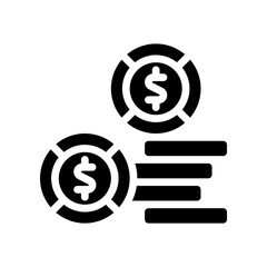 coins glyph icon