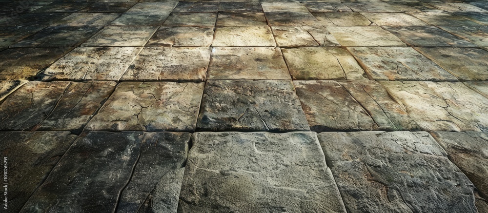 Poster background of grungy old stone floor pattern with copy space image