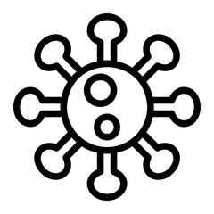 Obraz premium virus line icon