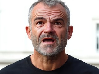 Obraz premium People facial emotion expression, AI generated