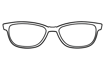 Eyeglasses line art vector illustration