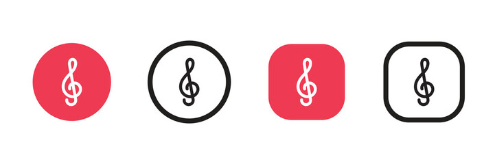 Music icon set. music vector logo png