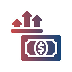 graph flat gradient icon