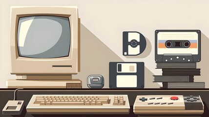 Fototapeta premium a computer monitor with a mouse and a monitor on it.