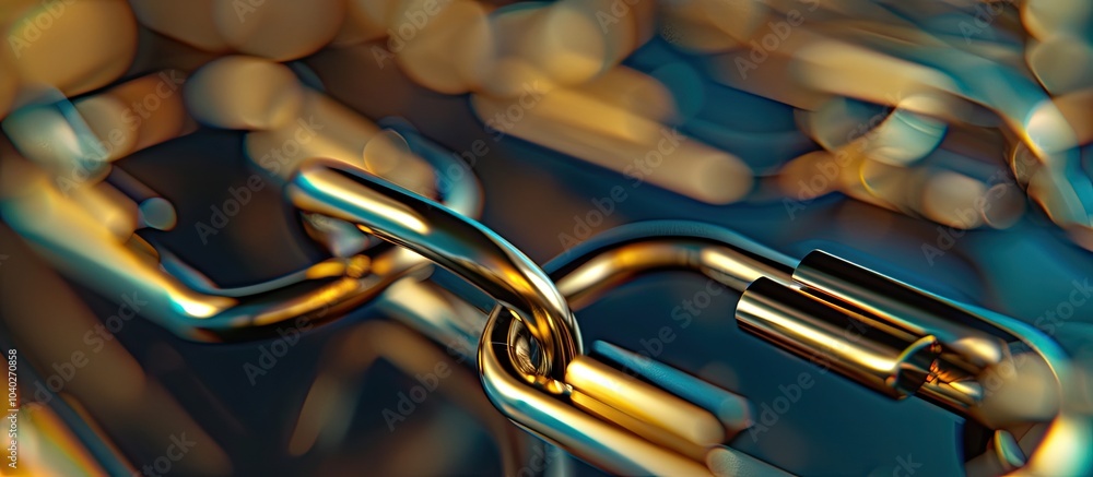 Poster high quality photograph showcasing golden paperclips from a top down perspective with ample copy spa