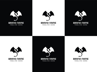 Dragon vector icon illustration