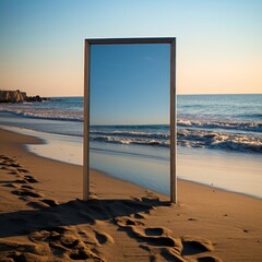 Beach outdoors nature ocean.