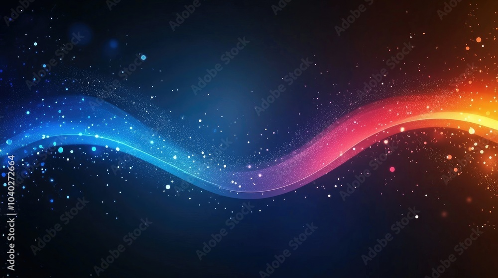 Poster abstract colorful wave background