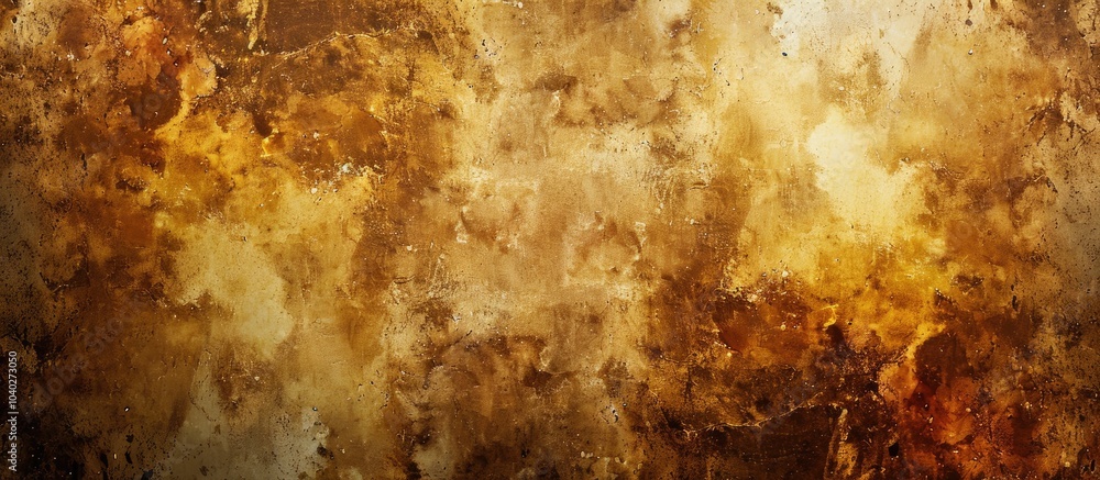 Poster a textured paper background in yellow and brown with light spots and rough finish is ideal for showc