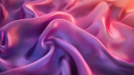 Obraz premium Abstract Background with 3D Wave Gradient Silk Fabric