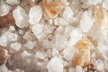 A close-up view of a pile of sugar crystals