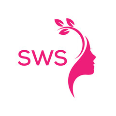 SWS letter logo creative design. 