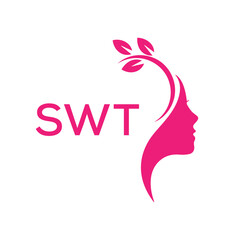 SWT letter logo creative design. 