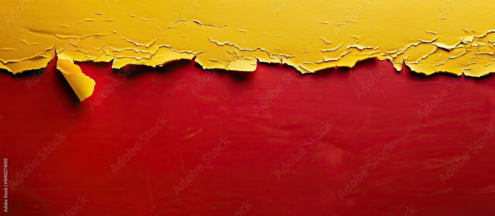 Aufkleber a symbolic business continuity plan message on torn yellow paper against a red backdrop with a visib